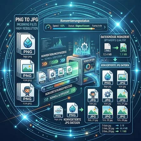 Effiziente Bildkonvertierung mit Qualitätskontrolle